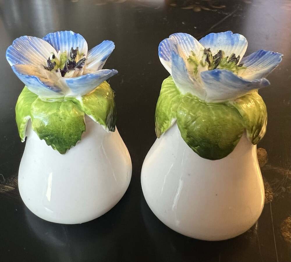 Vintage Jon Anton Staffordshire Bone China Salt Pepper Shakers Floral England